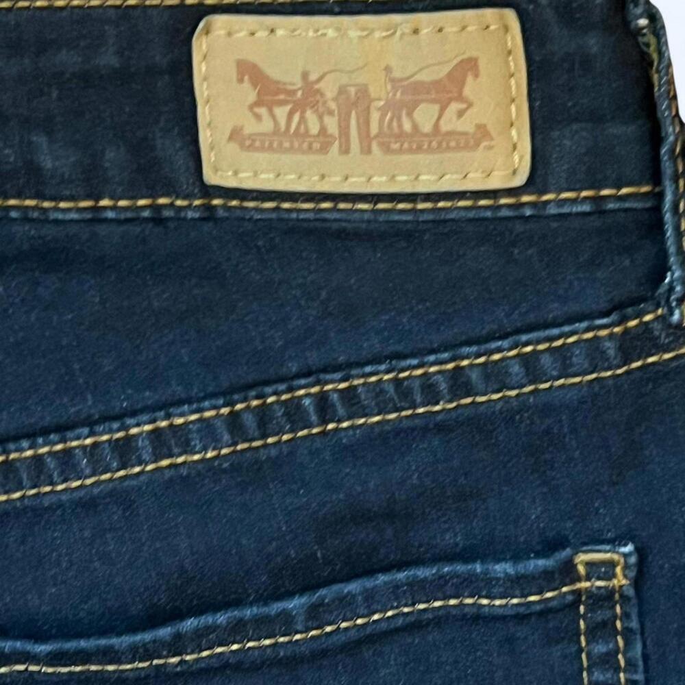 Levis Blue Denim 535 Super Skinny Mid Rise Stretch Medium Wash Size 27 waist - Picture 5 of 6